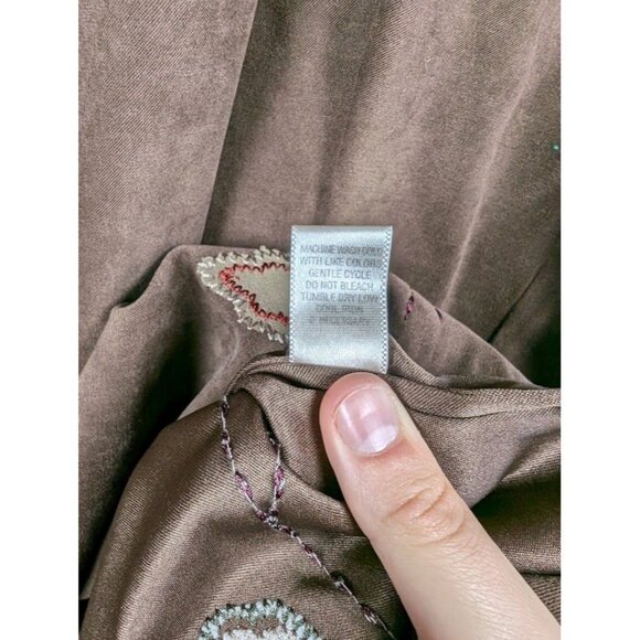 Vintage Maxi Skirt Size 20W Forest Fairy Pheobe Boho Grunge Peasant‎ Embroidered - Picture 6 of 9